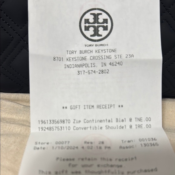 Tory Burch Black Leather Shoulder Bag with Gold Accents - Picture 4 of 4